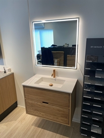 160 cm Naturolieret Just Wood badmøbel med 6 skuffer