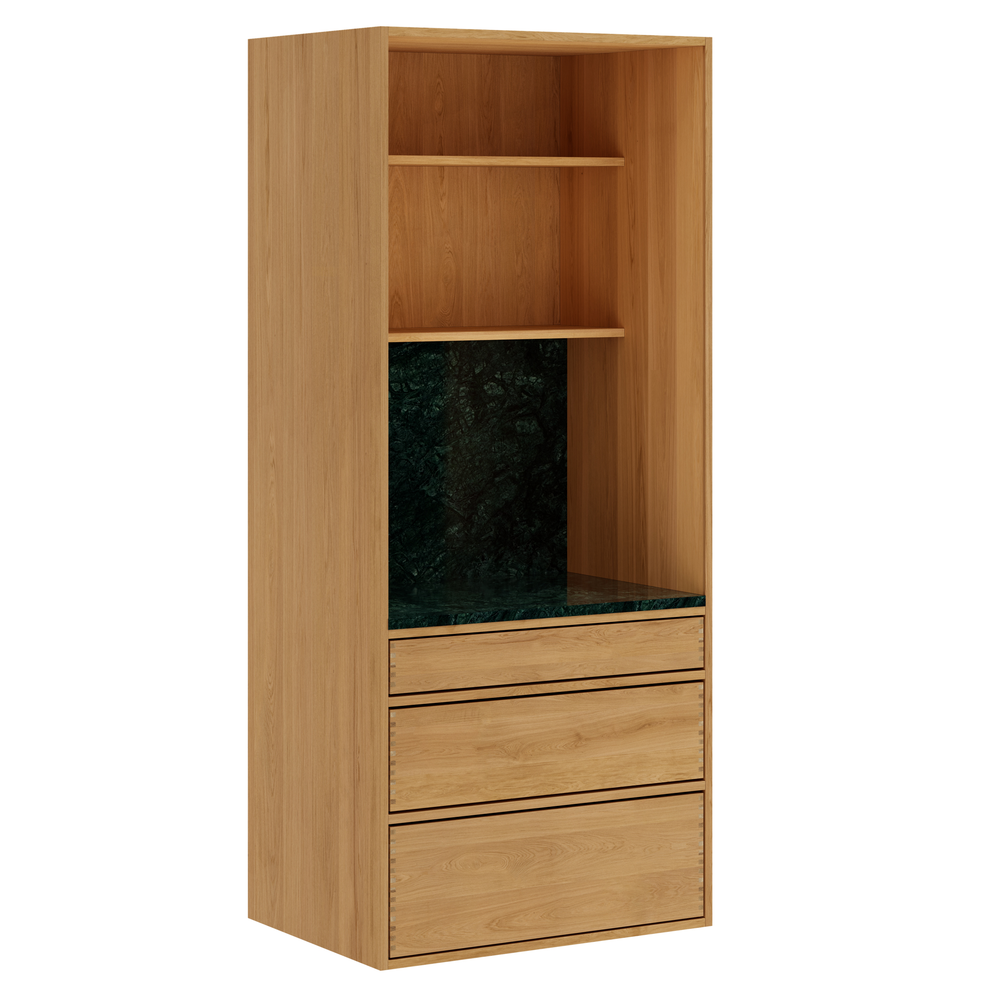 80 cm Lysolieret Just Wood Push baristaskab