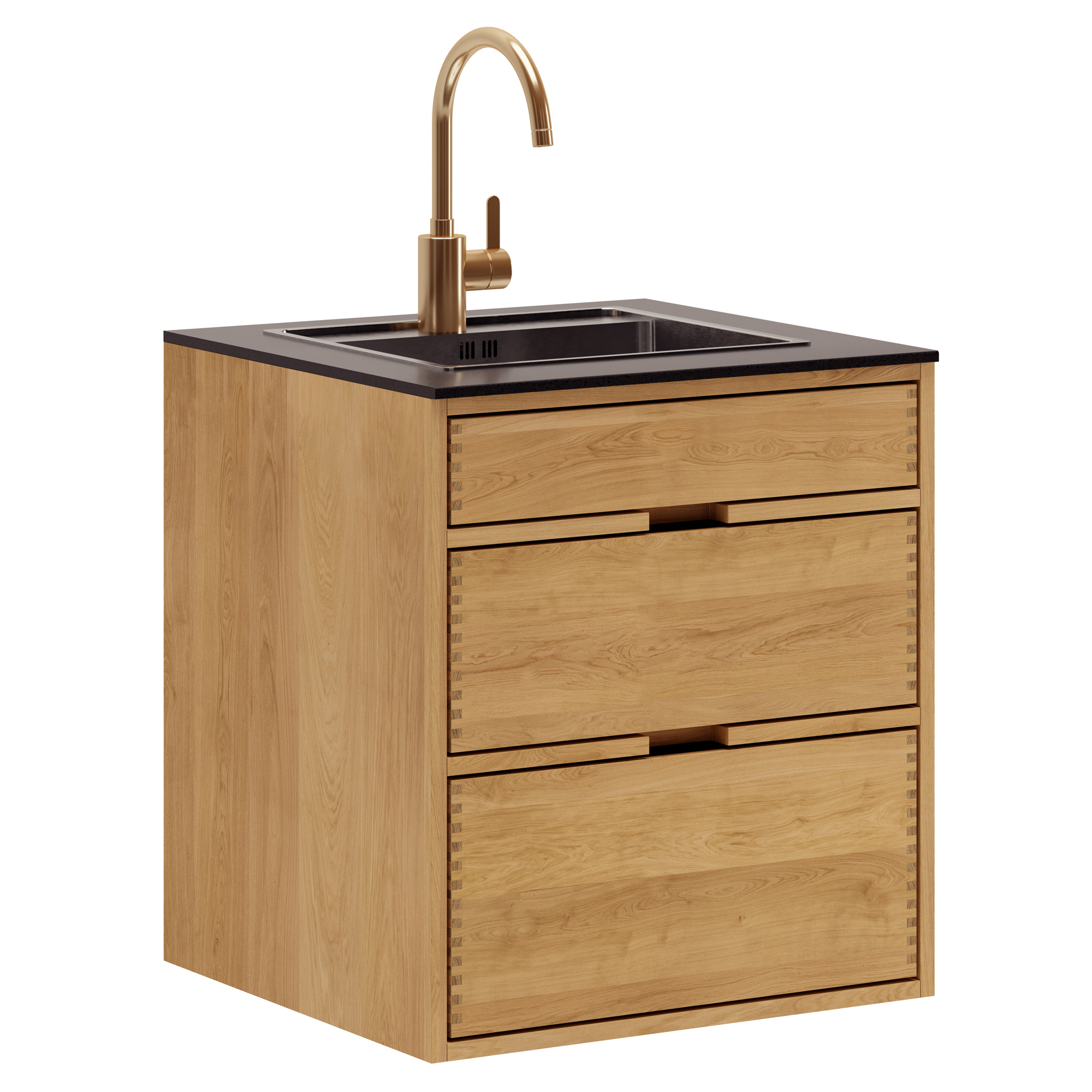 60 cm Lysolieret Just Wood Vaskeskab 60 cm i dybden