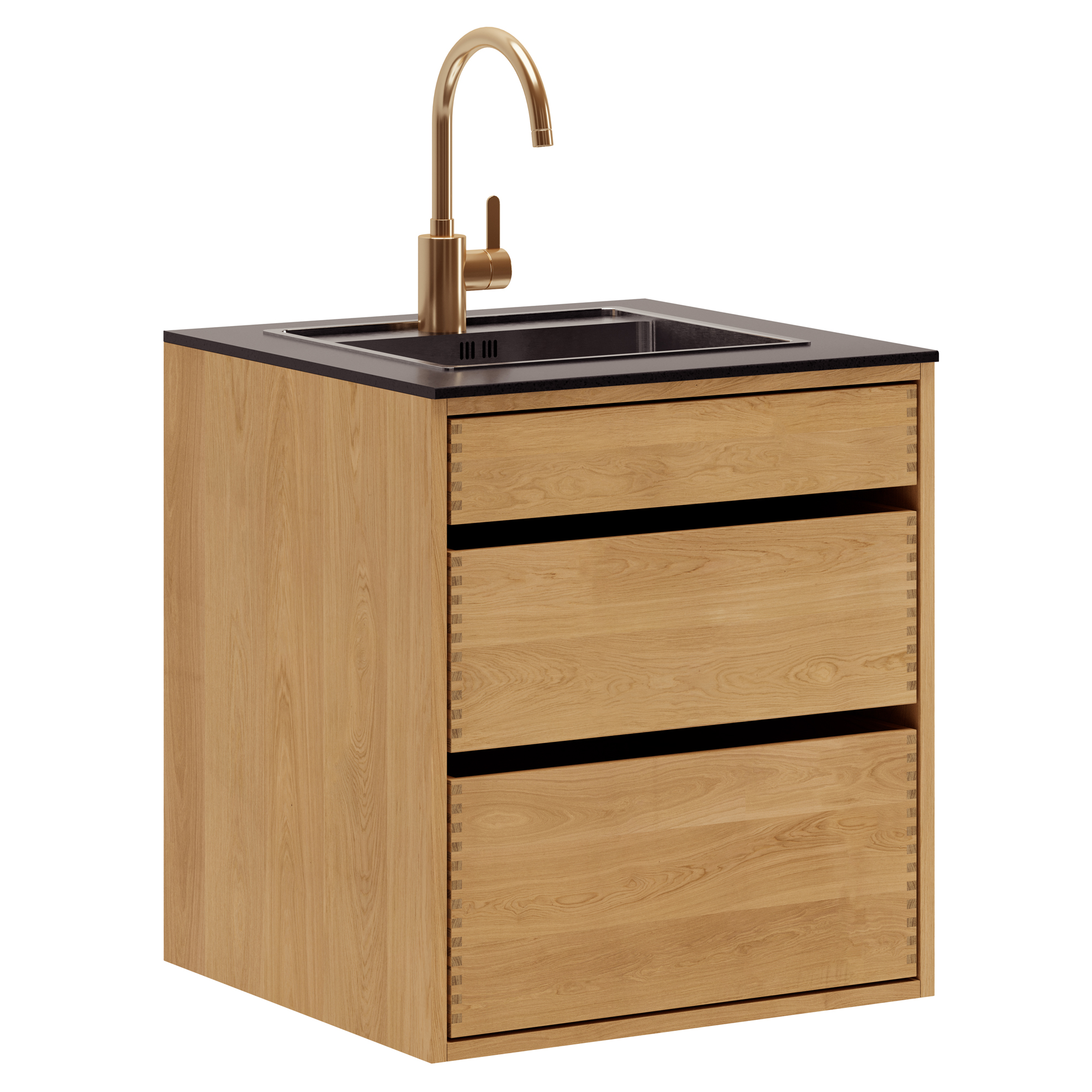 60 cm Lysolieret Just Wood Original Vaskeskab 60 cm i dybden